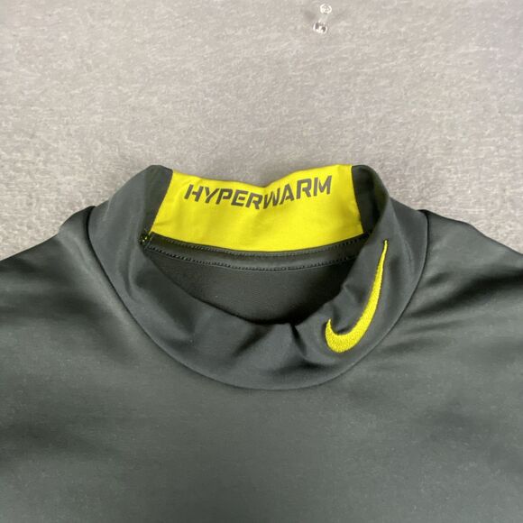 Nike Pro Combat Dri-Fit Compression Fitted Shirt Men M Gray Hyperwarm Base Layer - Picture 4 of 7